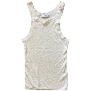 Wilfred Free White Razor Back Tank Top